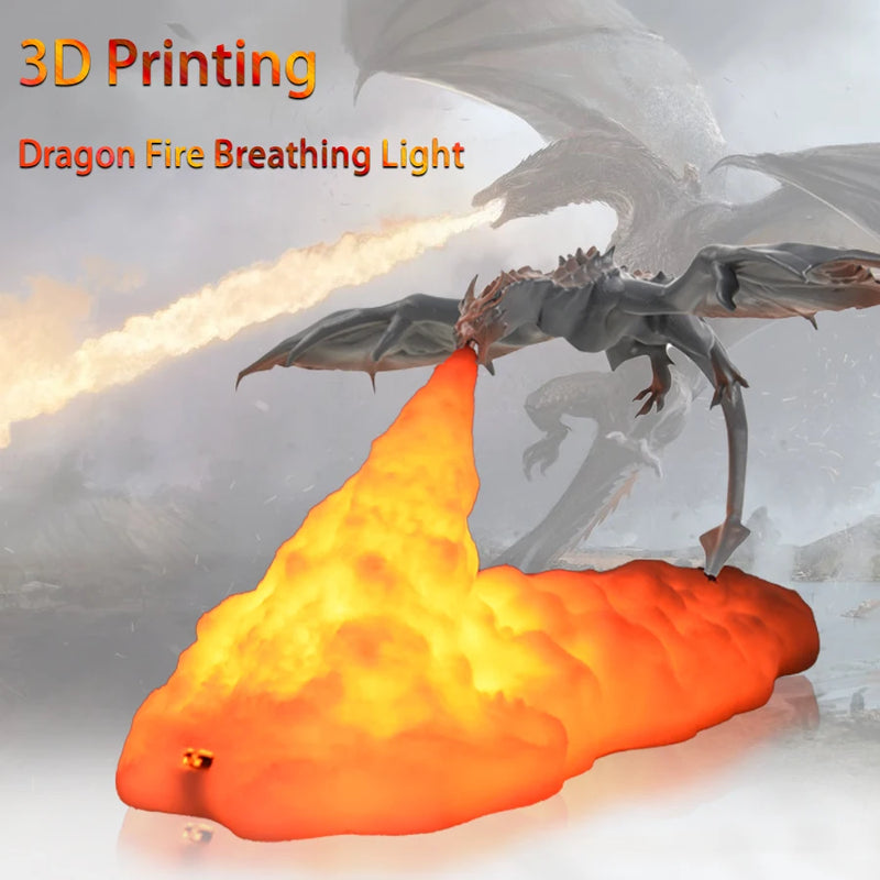 Lâmpada de dragão com impressão 3D