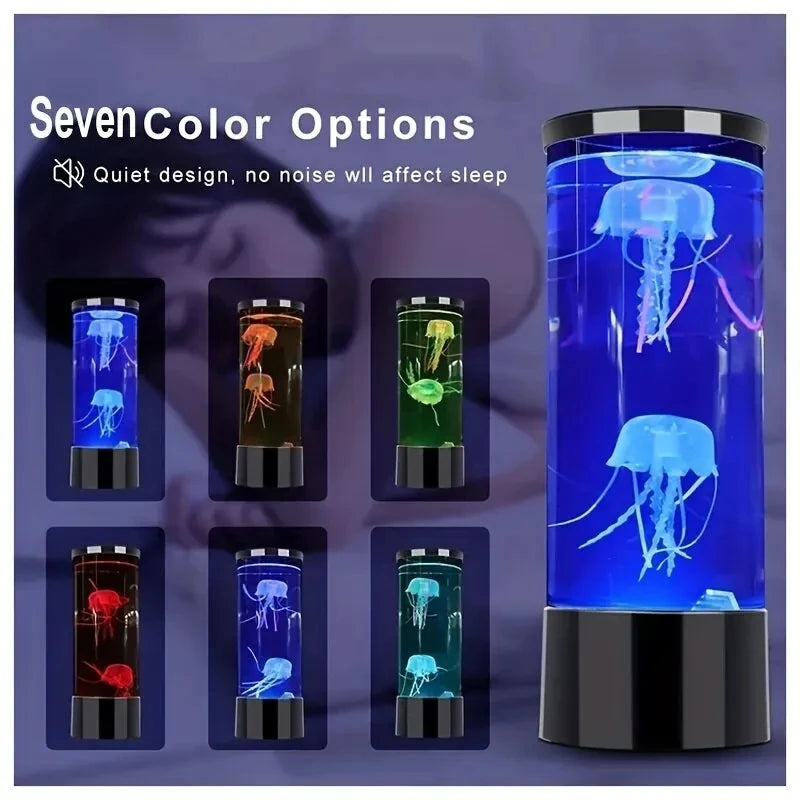 Luminária de água-viva com LED que muda de cor